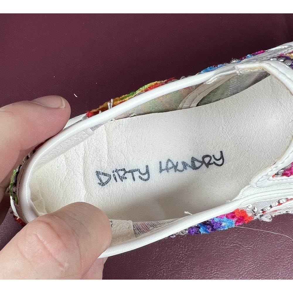 Dirty Laundry‎ Multicolor Beaded Mesh Top Sneakers Women Size 7 - Picture 7 of 7